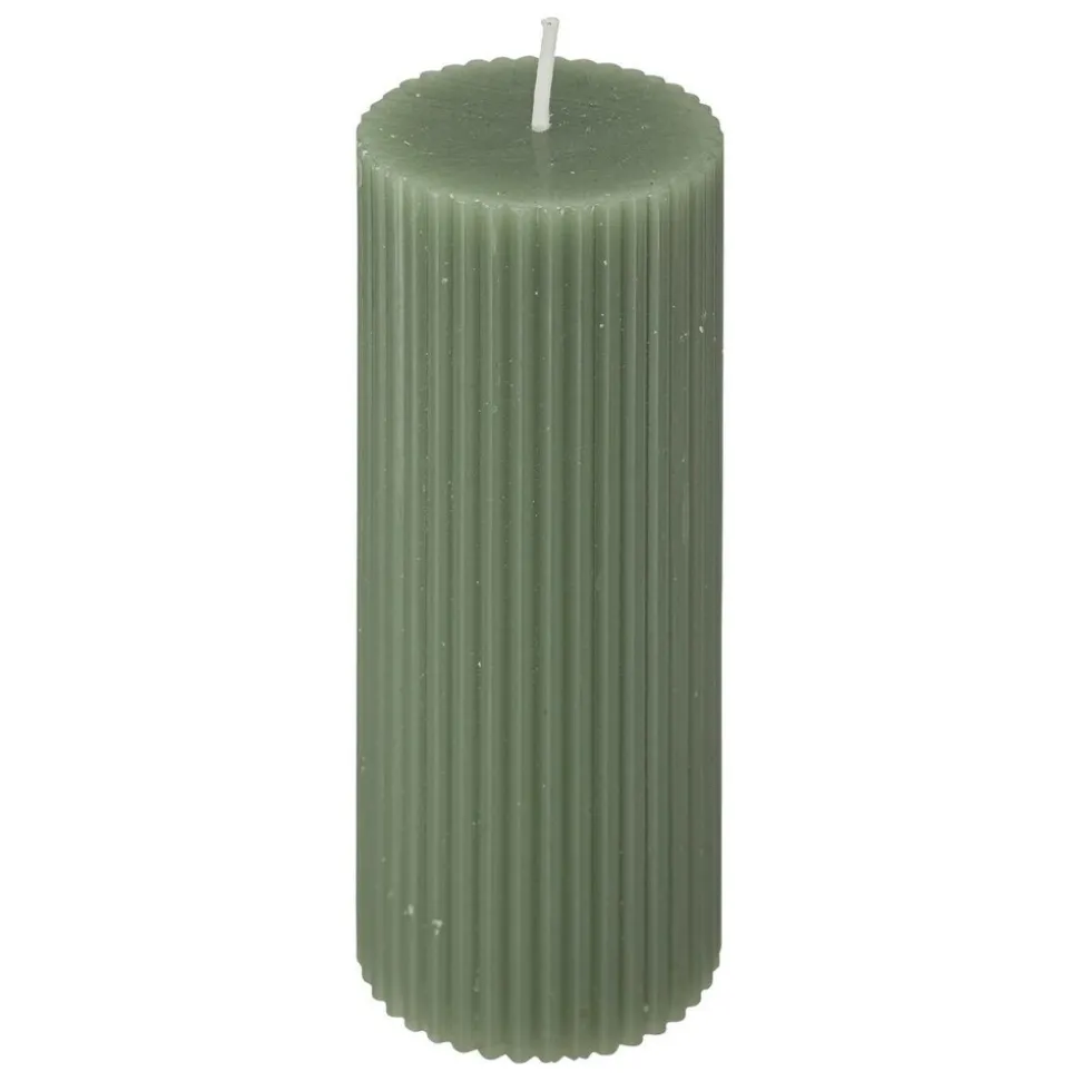 ATMOSPHERA CREATEUR D'INTERIEUR - Bougie ronde "demi" en coton d5cm vert céladon