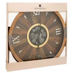 ATMOSPHERA CREATEUR D'INTERIEUR - Horloge "keane" marron d63,5cm