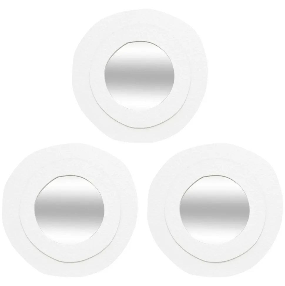 ATMOSPHERA CREATEUR D'INTERIEUR - 3 miroirs "emily" blanc d25cm