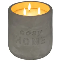 ATMOSPHERA CREATEUR D'INTERIEUR - Bougie led "cosy" - gris clair - 3 - 2kg