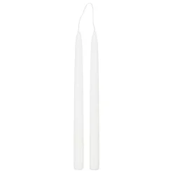 ATMOSPHERA CREATEUR D'INTERIEUR - Lot de 2 bougies bâtons "hugo" en coton h30cm blanc