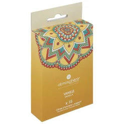 ATMOSPHERA CREATEUR D'INTERIEUR - Lot de 15 cônes d'encens avec support "taly" - vanille