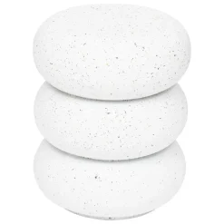 ATMOSPHERA CREATEUR D'INTERIEUR - Table d’appoint "stoneto" blanc 43x35x35cm