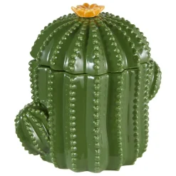 ATMOSPHERA CREATEUR D'INTERIEUR - Boîte déco "yuca" céramique vert 16xh15,5x11cm