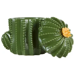 ATMOSPHERA CREATEUR D'INTERIEUR - Boîte déco "yuca" céramique vert 16xh15,5x11cm