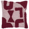 ATMOSPHERA CREATEUR D'INTERIEUR - Coussin "poppy" coton tufté violet 50x50cm