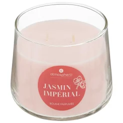 ATMOSPHERA CREATEUR D'INTERIEUR - Bougie parfumée "izor" en verre d10cm rose