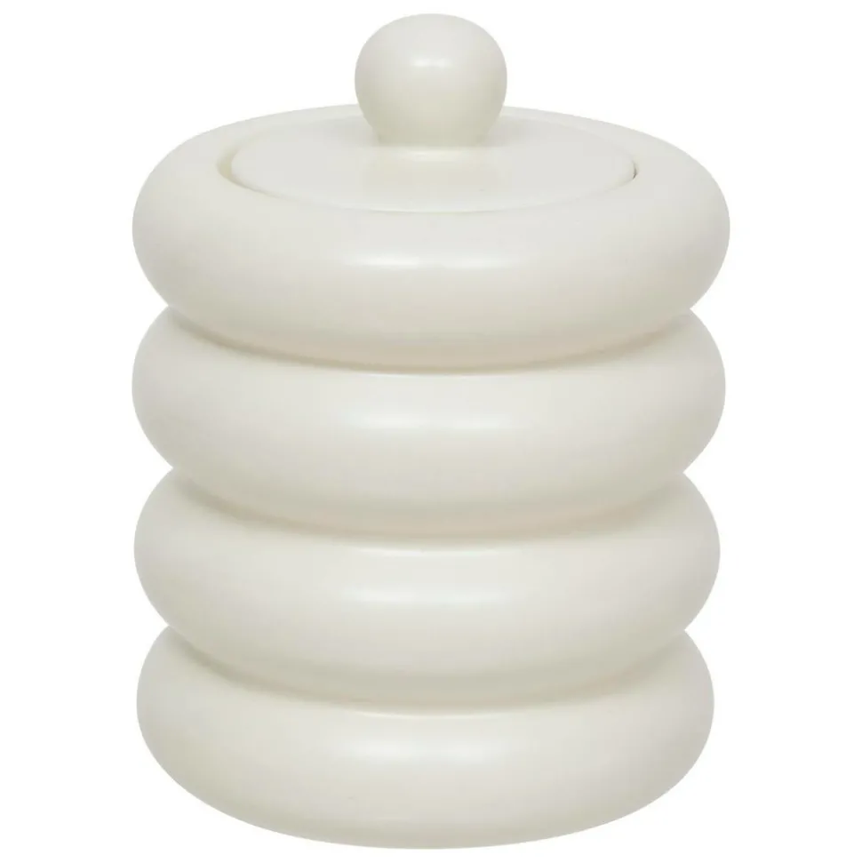 ATMOSPHERA CREATEUR D'INTERIEUR - Boîte déco "mike" céramique blanc 14,711,2cm