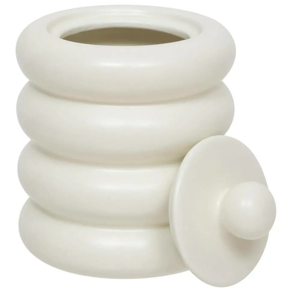 ATMOSPHERA CREATEUR D'INTERIEUR - Boîte déco "mike" céramique blanc 14,711,2cm