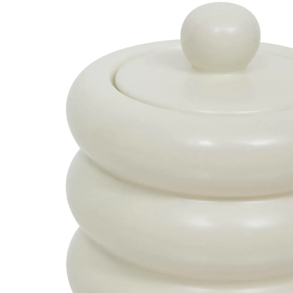 ATMOSPHERA CREATEUR D'INTERIEUR - Boîte déco "mike" céramique blanc 14,711,2cm