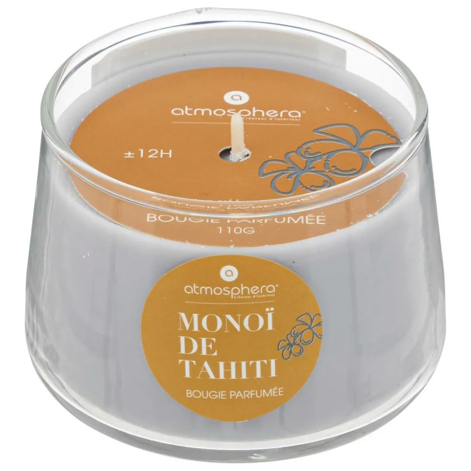 ATMOSPHERA CREATEUR D'INTERIEUR - Bougie parfumée "izor" en verre d7,5cm