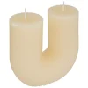 ATMOSPHERA CREATEUR D'INTERIEUR - Bougie en u "demi" en coton h12cm blanc ivoire