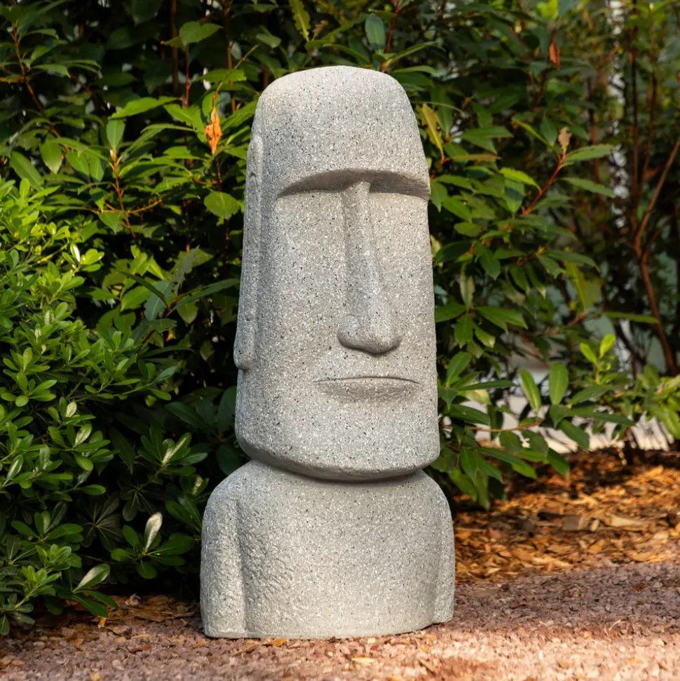 ATMOSPHERA CREATEUR D'INTERIEUR - Statue d exterieur "moai" gris h82cm