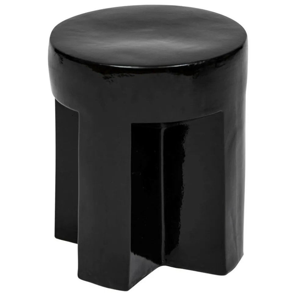ATMOSPHERA CREATEUR D'INTERIEUR - Table d’appoint "kriz" noir 41x34x34cm