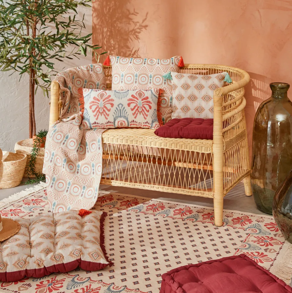 ATMOSPHERA CREATEUR D'INTERIEUR - Coussin de sol "anjali" prune 40x40cm