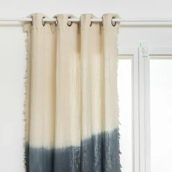 ATMOSPHERA CREATEUR D'INTERIEUR - Rideau tie & dye inuit dreams bleu 140x260cm