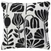 ATMOSPHERA CREATEUR D'INTERIEUR - Coussin effet tricot "twisted lime" noir & blanc 40x40cm