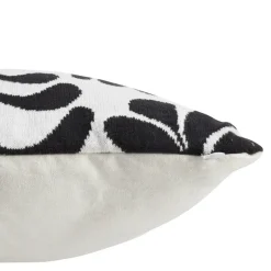 ATMOSPHERA CREATEUR D'INTERIEUR - Coussin effet tricot "twisted lime" noir & blanc 40x40cm