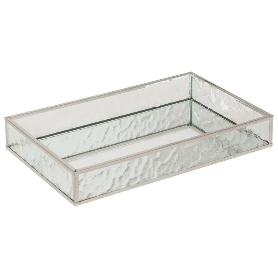 ATMOSPHERA CREATEUR D'INTERIEUR - 2 plateaux effet miroir "ania" argent 28x17x4cm