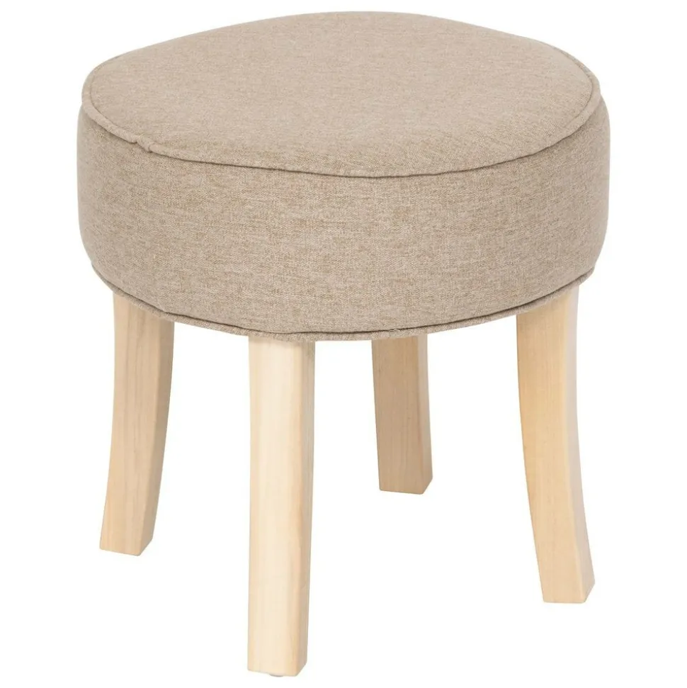ATMOSPHERA CREATEUR D'INTERIEUR - Tabouret "adriel" peuplier beige d35x35cm