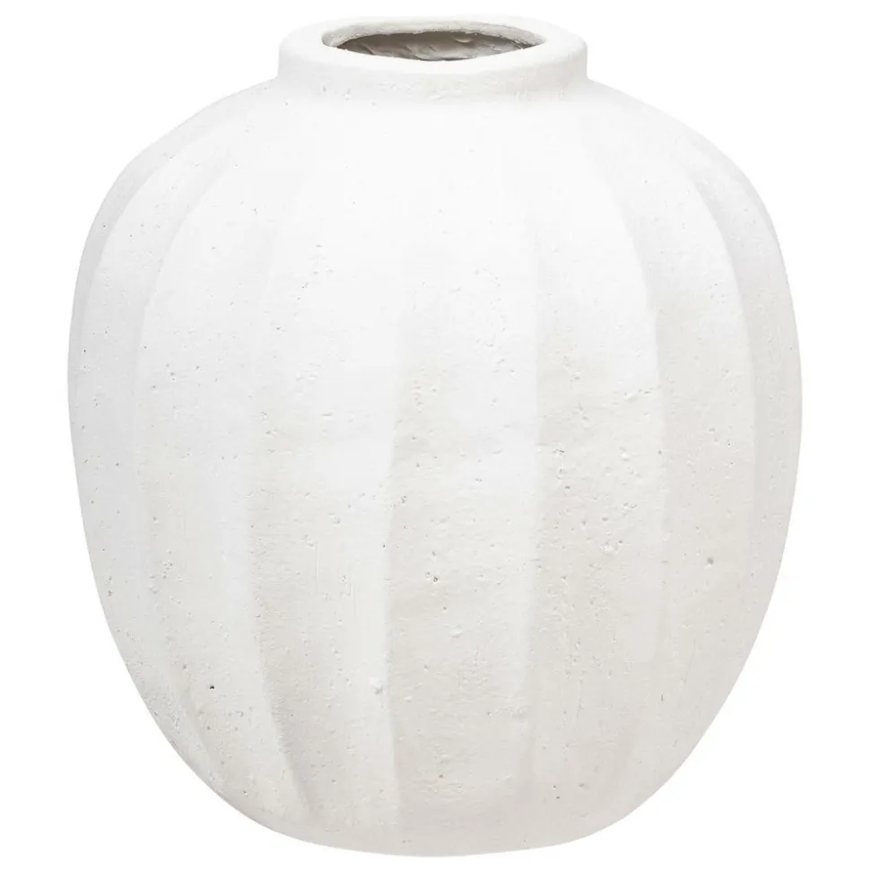 ATMOSPHERA CREATEUR D'INTERIEUR - Vase boule "amia" céramique blanc h28cm