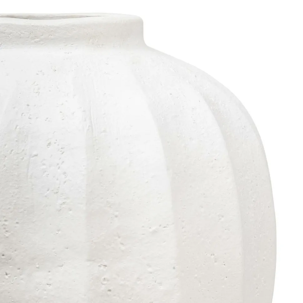 ATMOSPHERA CREATEUR D'INTERIEUR - Vase boule "amia" céramique blanc h28cm