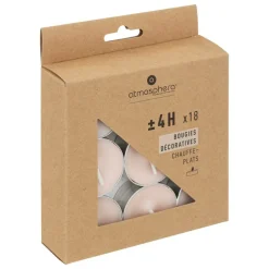 ATMOSPHERA CREATEUR D'INTERIEUR - 18 bougies chauffe-plats "hugo" h1,5cm rose