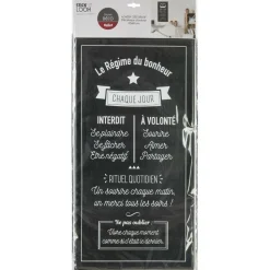 ATMOSPHERA CREATEUR D'INTERIEUR - Sticker "bonheur" - noir et blanc - 32x60 cm