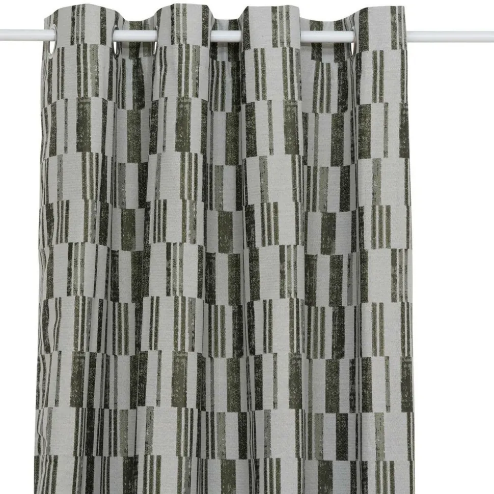 ATMOSPHERA CREATEUR D'INTERIEUR - Rideau "leyna" jacquard vert kaki 140x260cm