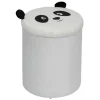 ATMOSPHERA CREATEUR D'INTERIEUR - Pouf-coffre enfant panda pliant "andy" noir & blanc d30x36cm
