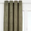 ATMOSPHERA CREATEUR D'INTERIEUR - Rideau occultant effet velours "fujo" vert kaki 135x260cm