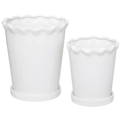 ATMOSPHERA CREATEUR D'INTERIEUR - Lot de 2 cache-pots "wild" h21 16cm