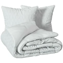 ATMOSPHERA CREATEUR D'INTERIEUR - Parure de lit 3 pièces "edie" jacquard blanc 240x220cm