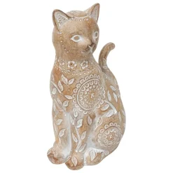 ATMOSPHERA CREATEUR D'INTERIEUR - Statuette chat "lindo" beige h18,5cm