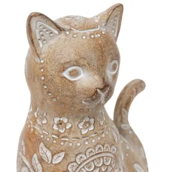 ATMOSPHERA CREATEUR D'INTERIEUR - Statuette chat "lindo" beige h18,5cm