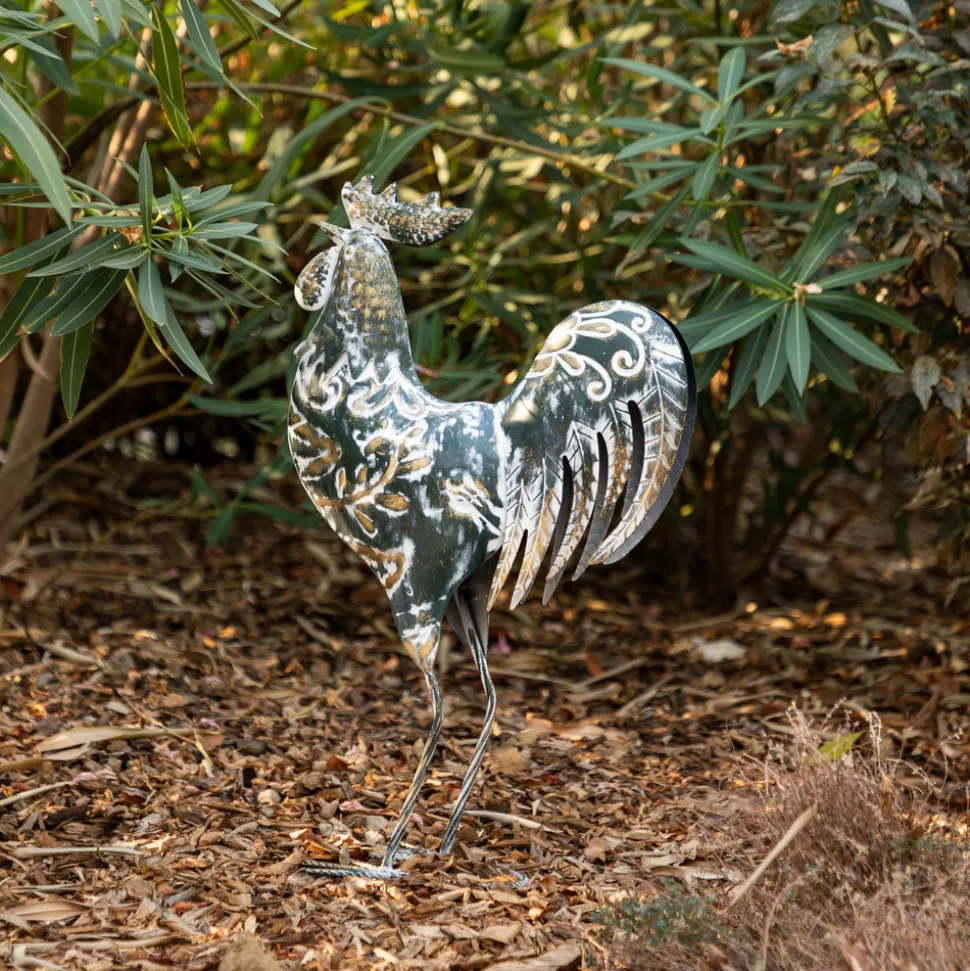 ATMOSPHERA CREATEUR D'INTERIEUR - Statuette d exterieur coq "conor" h54cm