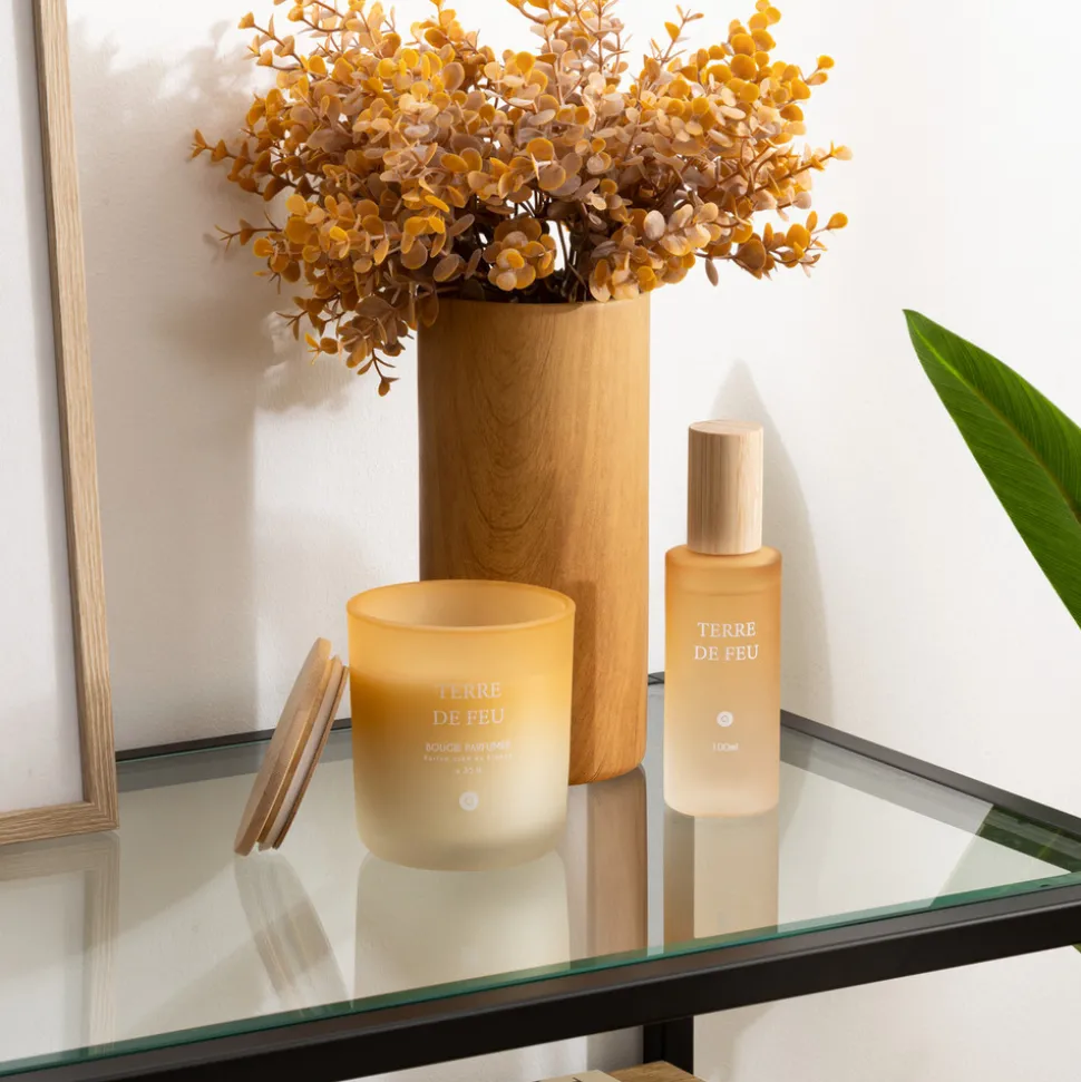 ATMOSPHERA CREATEUR D'INTERIEUR - Bougie parfumée "terre de feu" bouquet de lila 255g