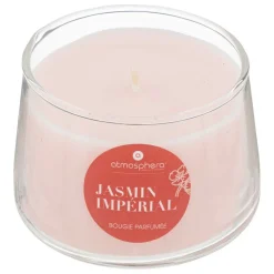 ATMOSPHERA CREATEUR D'INTERIEUR - Bougie parfumée "izor" en verre d7,5cm rose
