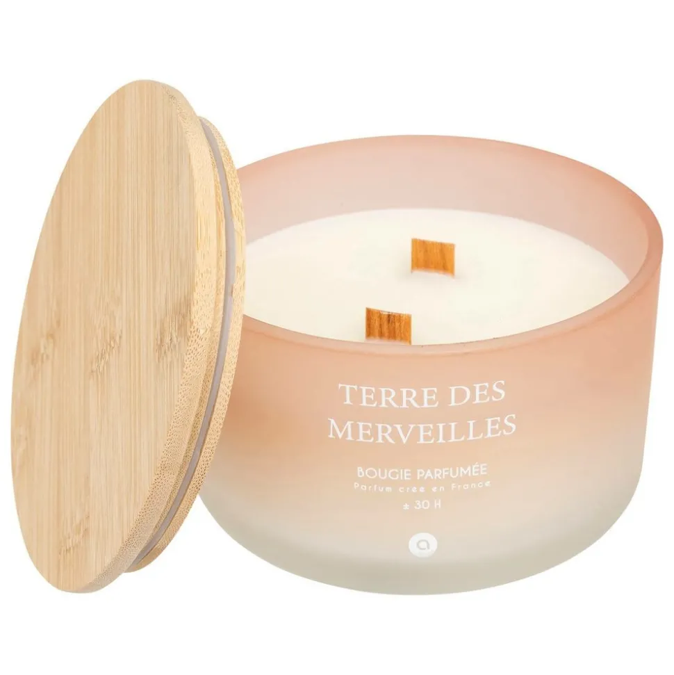 ATMOSPHERA CREATEUR D'INTERIEUR - Bougie parfumée "terre des merveilles" pétales de musc 420g