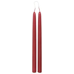 ATMOSPHERA CREATEUR D'INTERIEUR - Lot de 2 bougies bâtons "hugo" en coton h30cm rouge