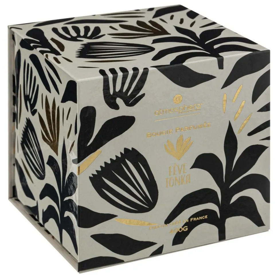 ATMOSPHERA CREATEUR D'INTERIEUR - Bougie parfumée "plum" en verre d10,3cm rouge