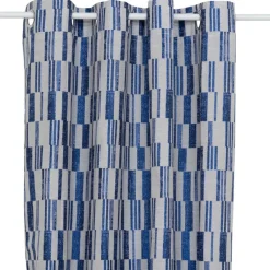 ATMOSPHERA CREATEUR D'INTERIEUR - Rideau "leyna" jacquard bleu indigo 140x260cm