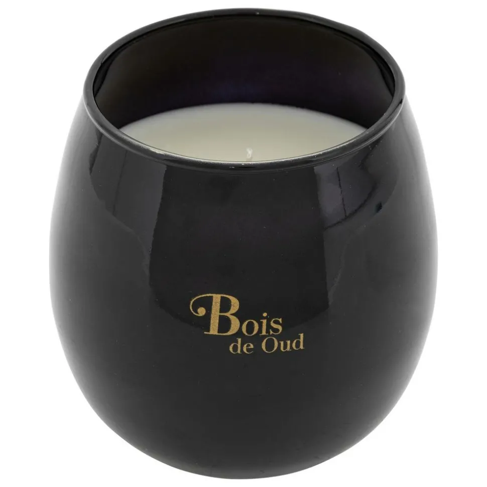 ATMOSPHERA CREATEUR D'INTERIEUR - Bougie parfumée "arlo" en verre d12cm noir