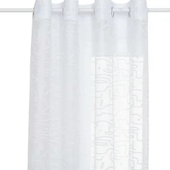 ATMOSPHERA CREATEUR D'INTERIEUR - Voilage motif fleurs "lazi" blanc 140x240cm