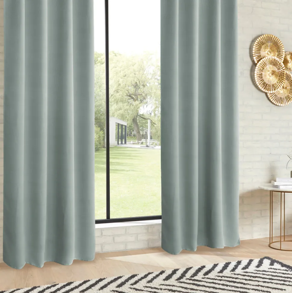 ATMOSPHERA CREATEUR D'INTERIEUR - Rideau occultant "odelie" vert céladon 135x240cm