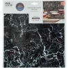 ATMOSPHERA CREATEUR D'INTERIEUR - Lot de 2 stickers - carrelage - noir - 30x30 cm