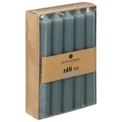 ATMOSPHERA CREATEUR D'INTERIEUR - Lot de 10 bougies bâtons "hugo" en coton h16cm