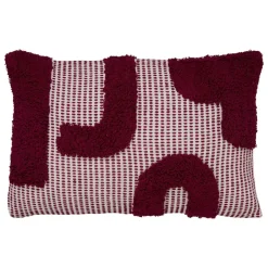ATMOSPHERA CREATEUR D'INTERIEUR - Coussin "poppy" coton tufté violet 58x38cm