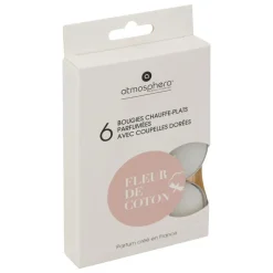 ATMOSPHERA CREATEUR D'INTERIEUR - 6 bougies parfumées "izor" d3,72cm blanc