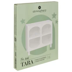 ATMOSPHERA CREATEUR D'INTERIEUR - Etagère 4 compartiments "tara" blanc 76x70x32cm